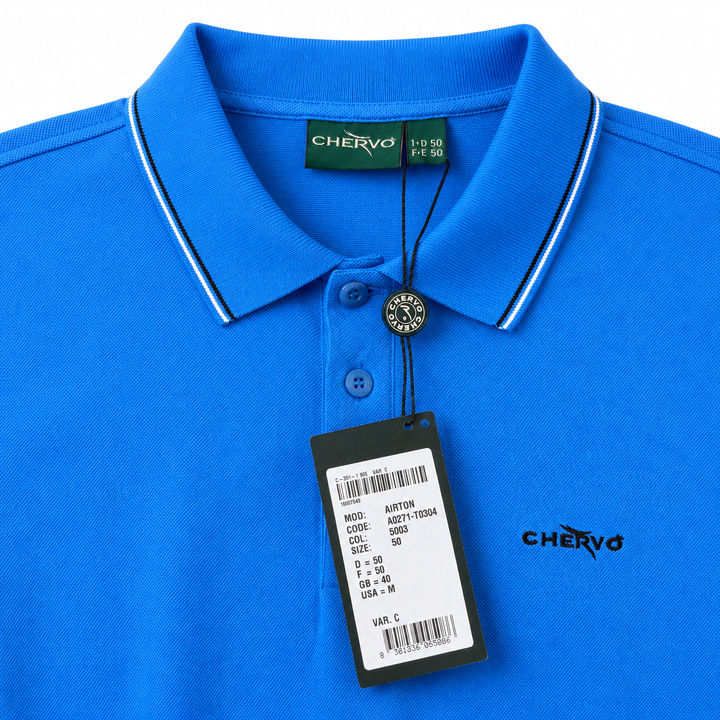 Chervo Men's AIRTON Pique Polo - MONACO BLUE