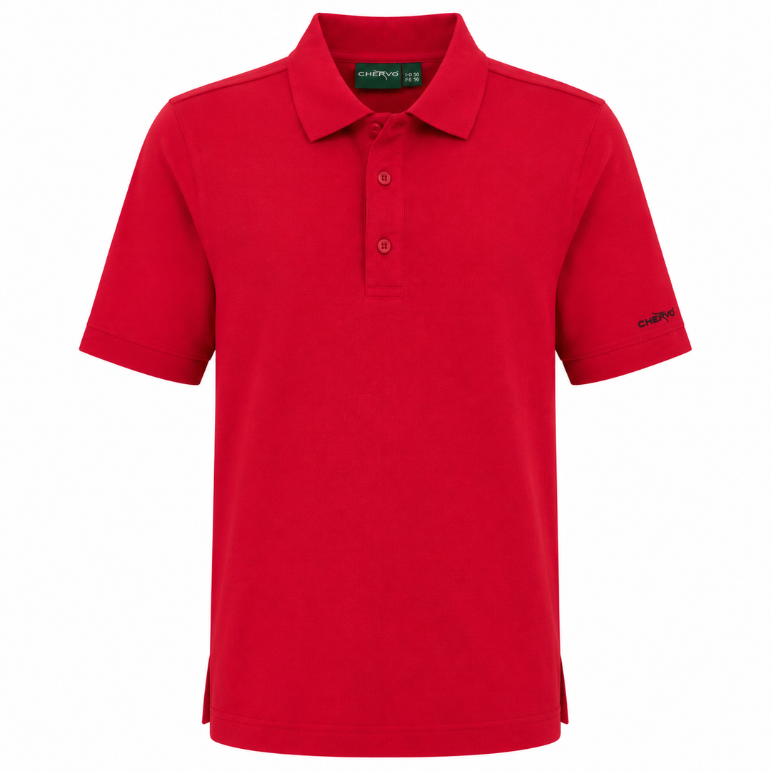 Chervo Men's ARDUO Pique Polo - ROSE RED