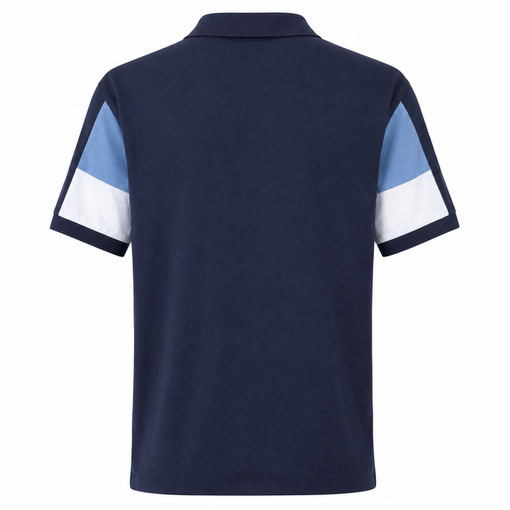Chervo Men's ARISO Pique Polo - BLUE / WHITE