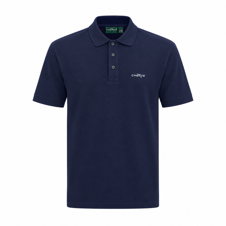 Chervo Men's ADDRESS Pique Polo - NAVY