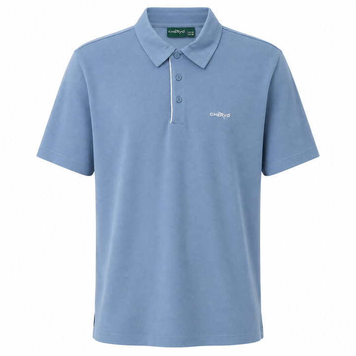 Chervo Men's ARMONICO Pique Polo - SLATE BLUE