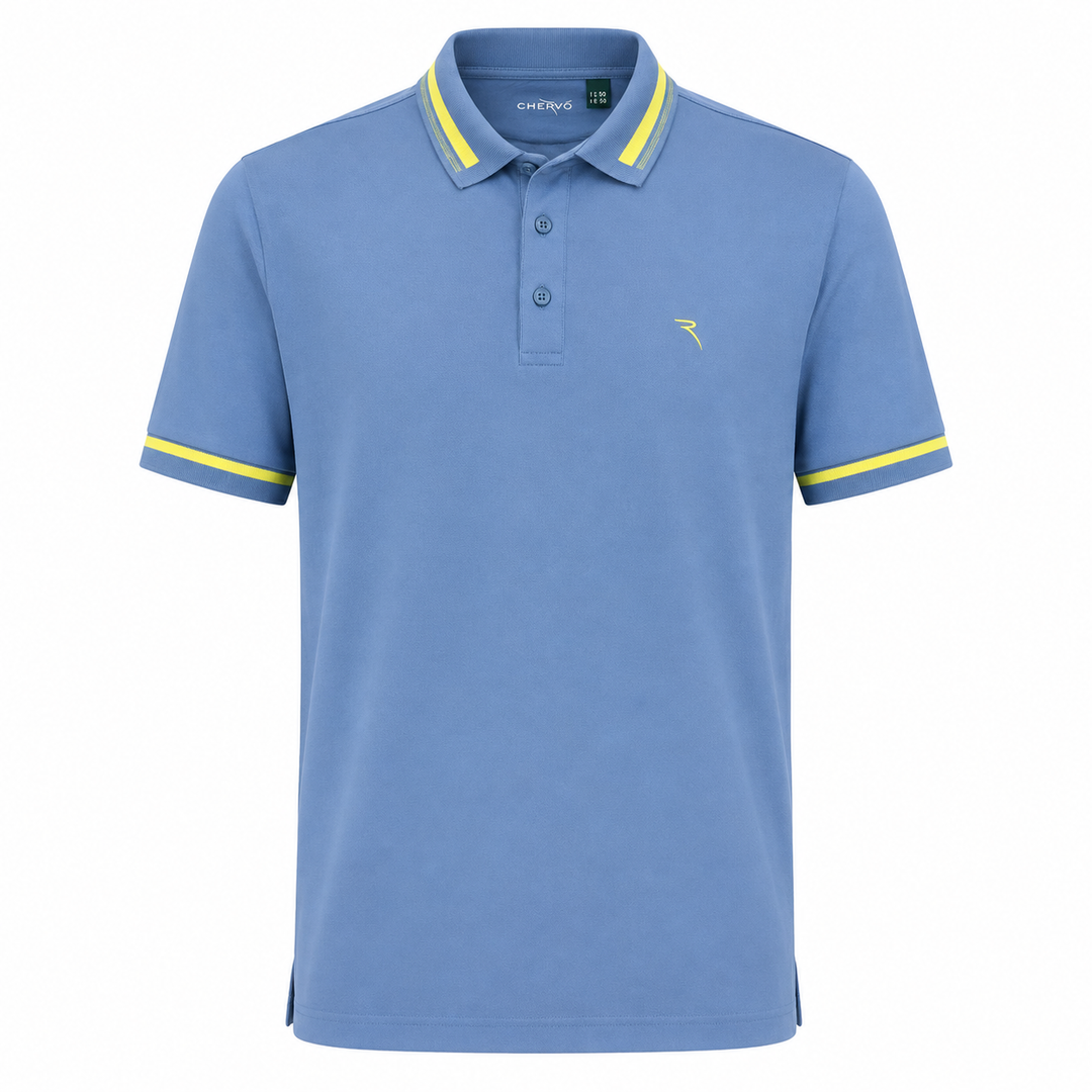 Chervo Men's ALLOW Pique Polo - SLATE BLUE