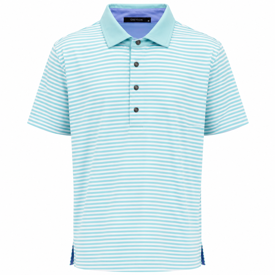Greyson Men's CHOCTAW Stripe Polo - ARCTIC JASPER