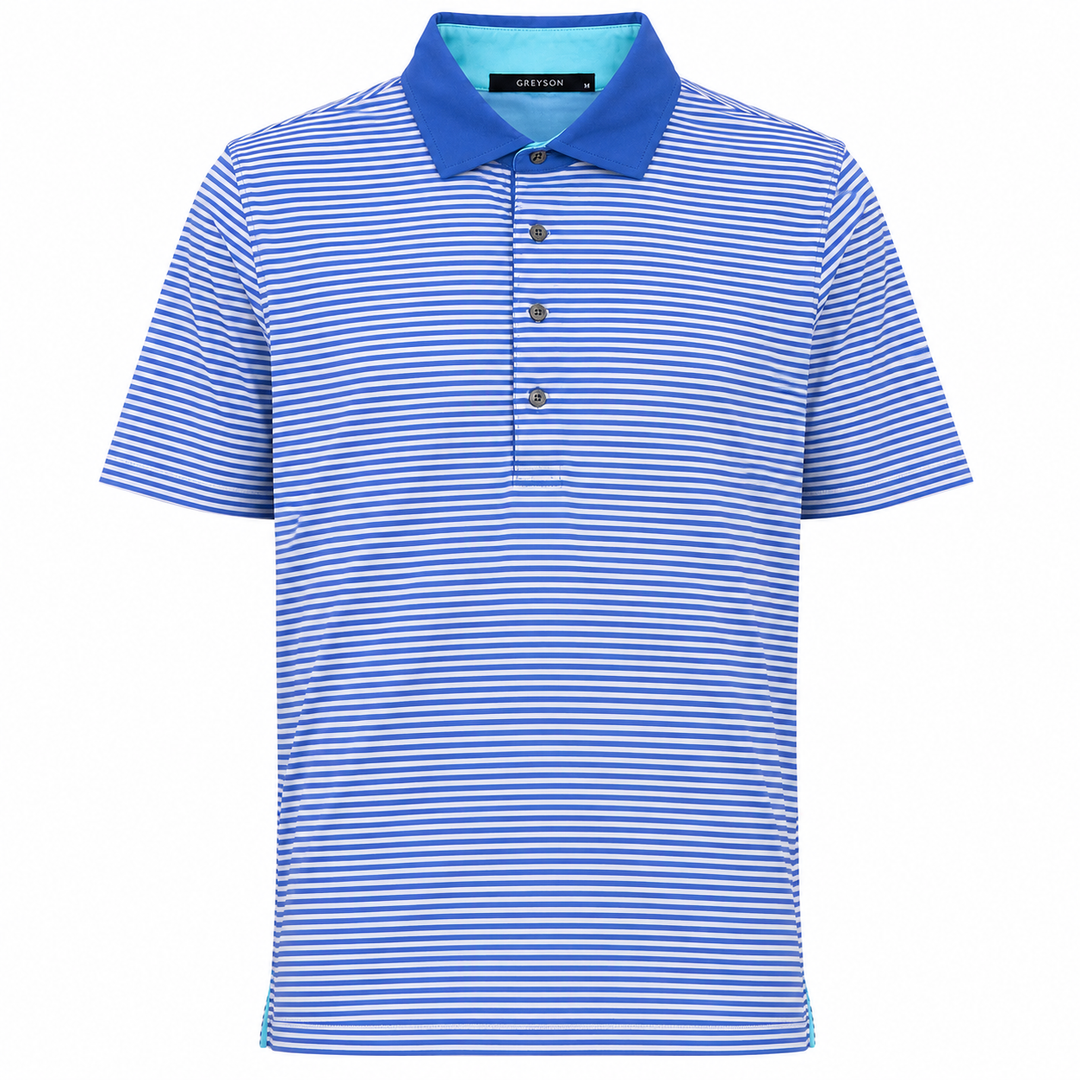 Greyson Men's CHOCTAW Stripe Polo - ARCTIC DART