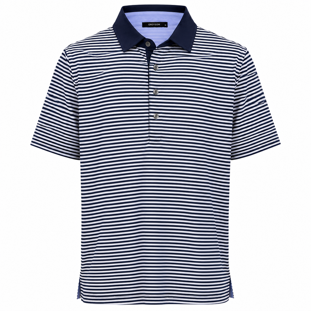 Greyson Men's CHOCTAW Stripe Polo - ARCTIC MALTESE