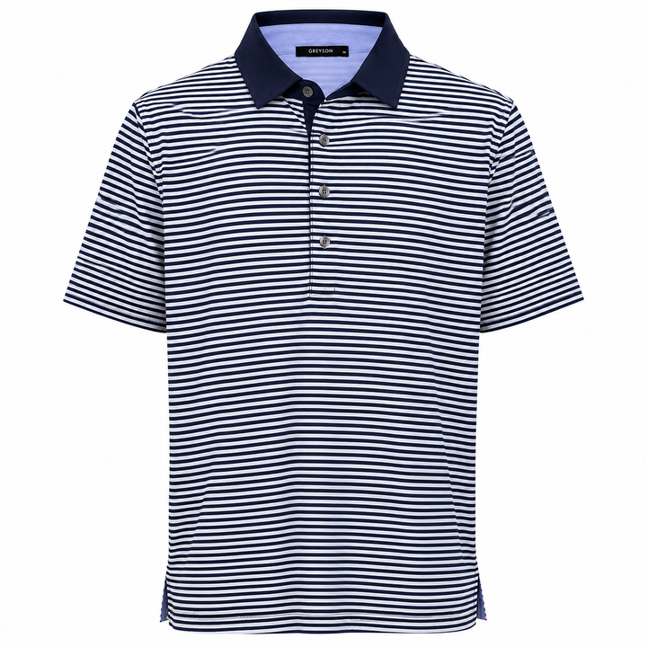 Greyson Men's CHOCTAW Stripe Polo - ARCTIC MALTESE