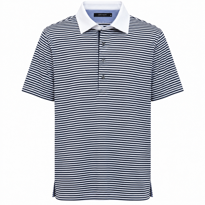 Greyson Men's CHOCTAW Stripe Polo - ARCTIC EEL