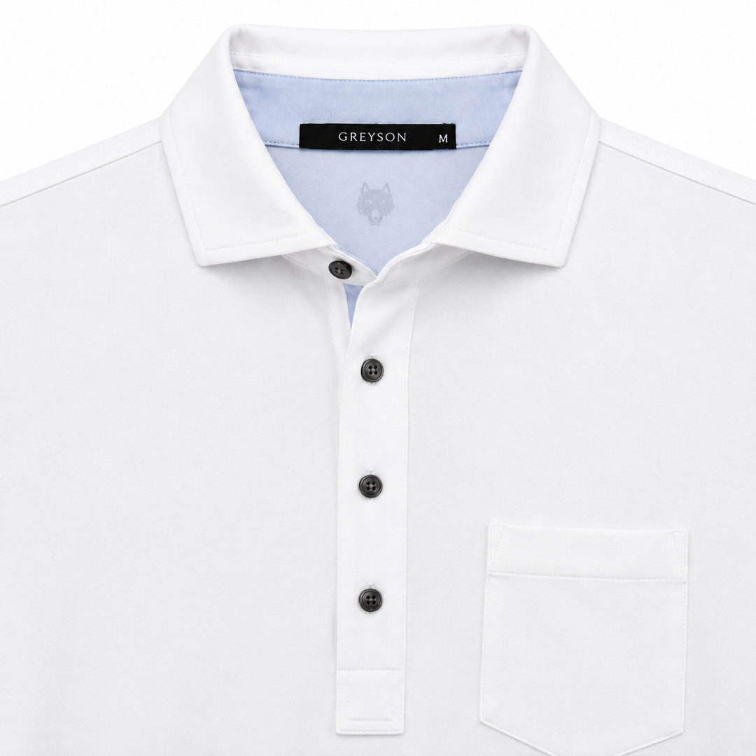 Greyson Men's APACHE 2  Polo -WHITE