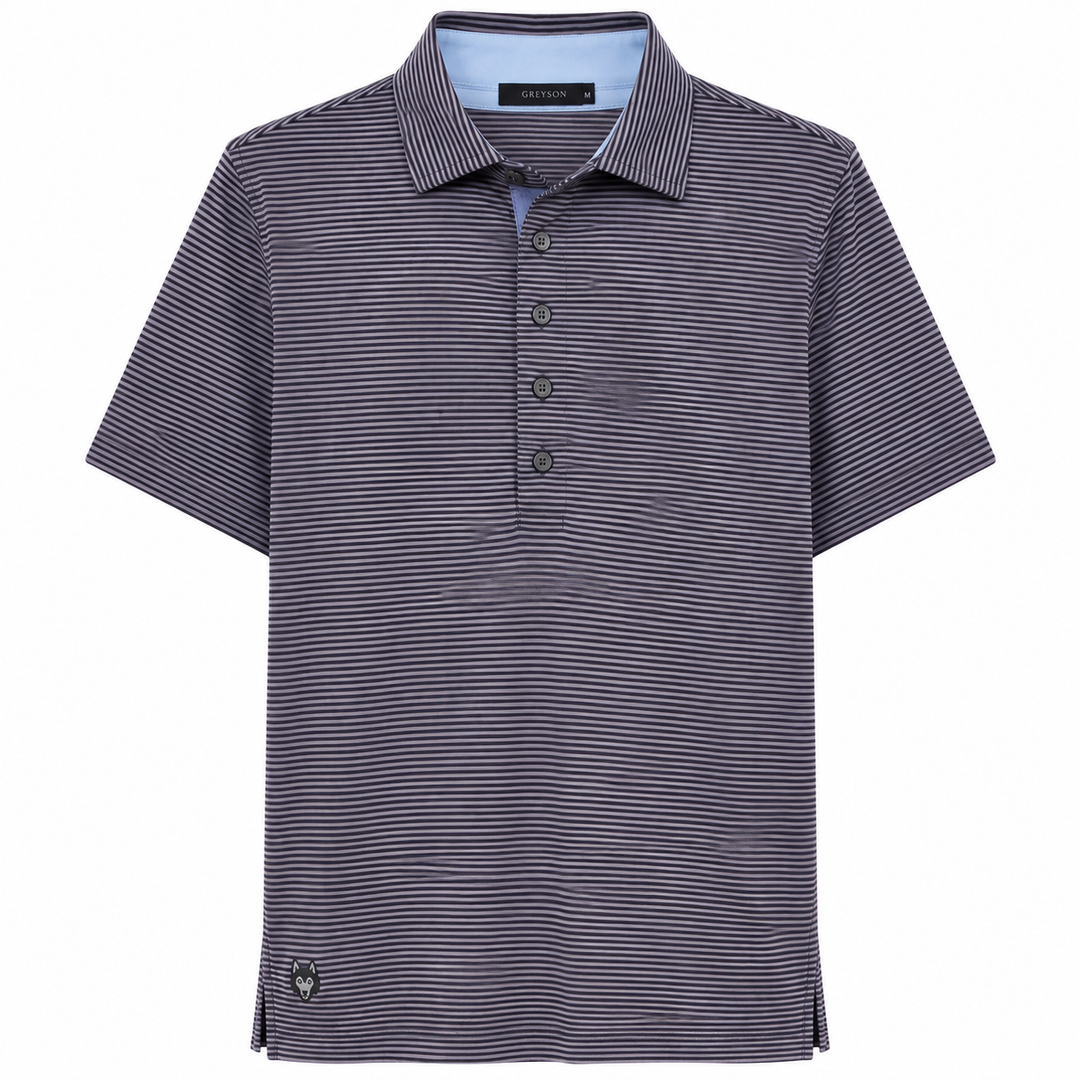 Greyson Men's SARANAC Stripe Polo - EEL STORM