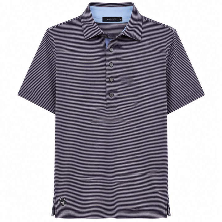 Greyson Men's SARANAC Stripe Polo - EEL STORM
