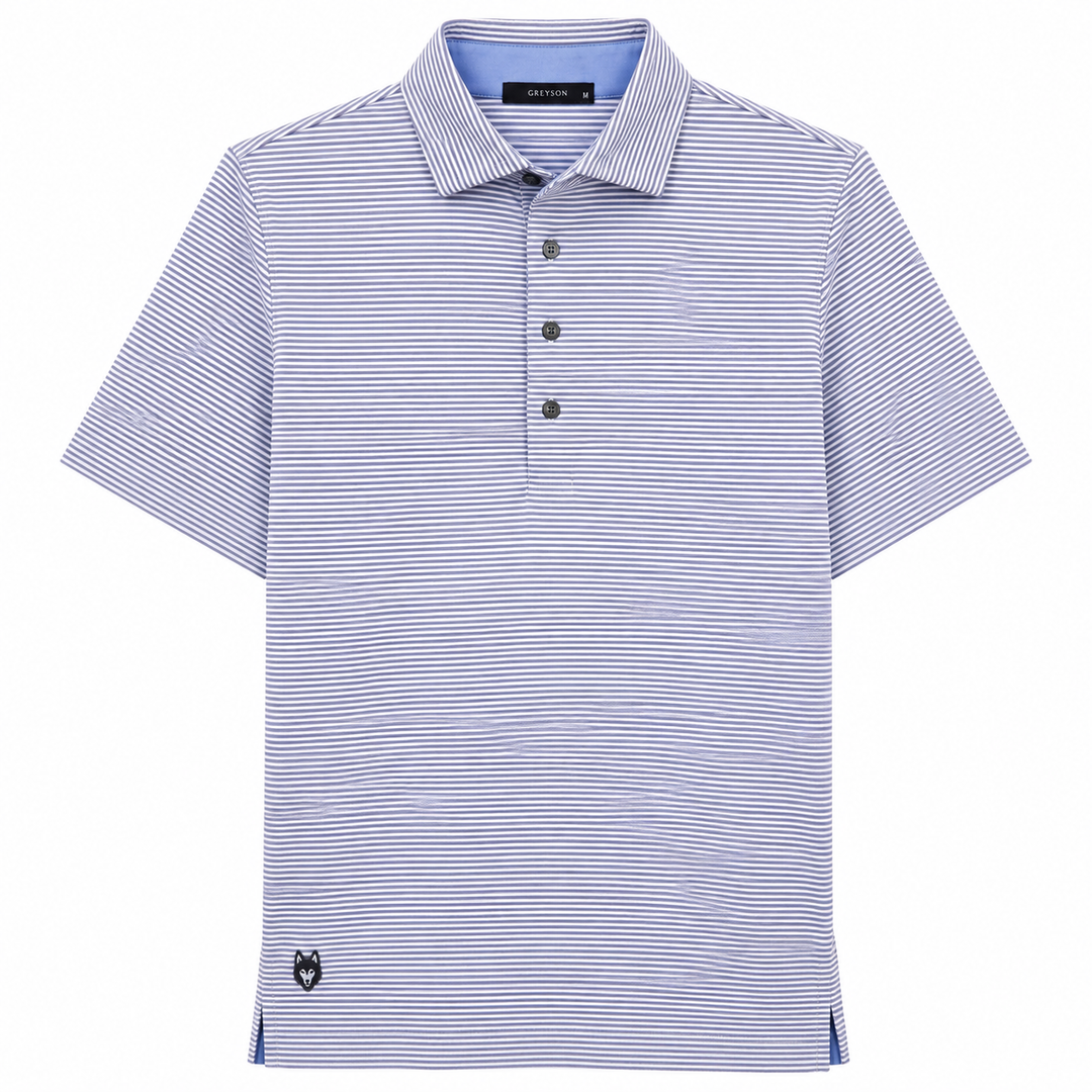 Greyson Men's SARANAC Stripe Polo - ARCTIC STORM