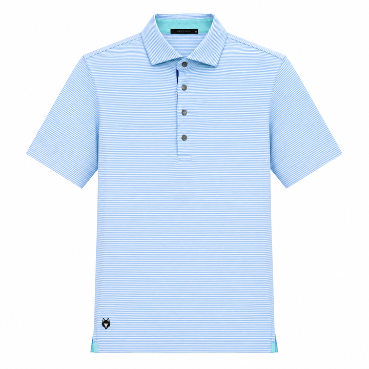Greyson Men's SARANAC Stripe Polo - ARCTIC SKY