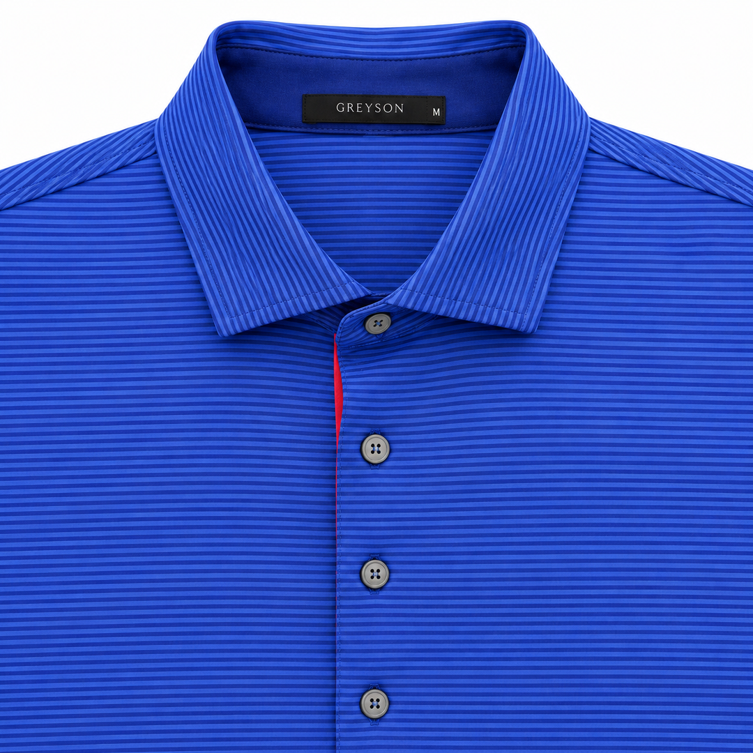 Greyson Men's SARANAC Stripe Polo - TWILIGHT DART