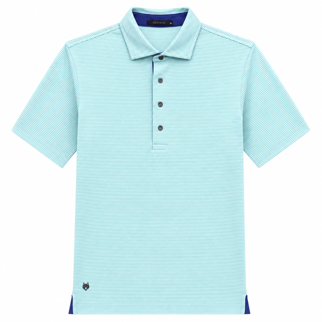Greyson Men's SARANAC Stripe Polo - ARCTIC JASPER