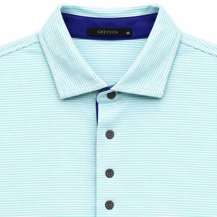 Greyson Men's SARANAC Stripe Polo - ARCTIC JASPER
