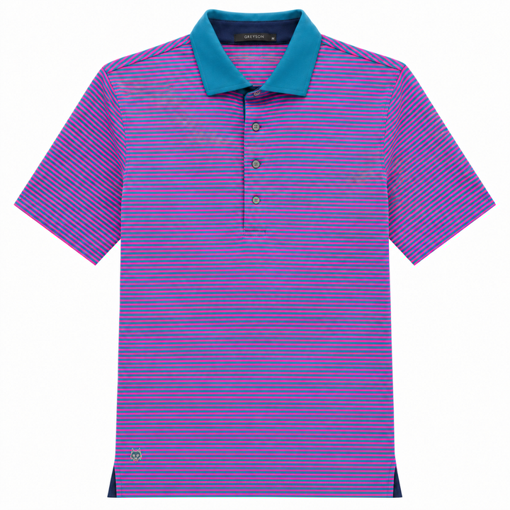 Greyson Men's CHOCTAW Stripe Polo - EMERALD RUBY