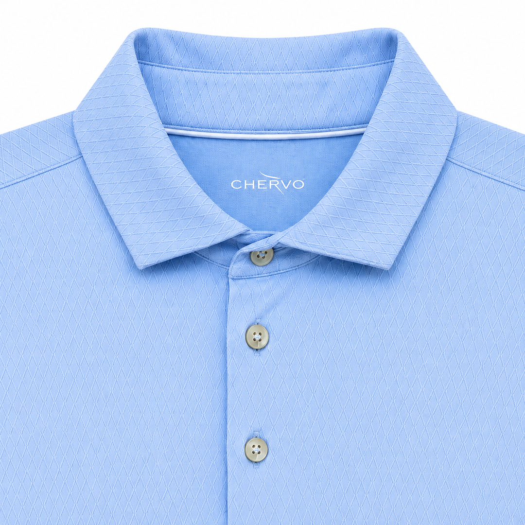 Chervo Men's ARTIGLIO Print Polo - SKY BLUE