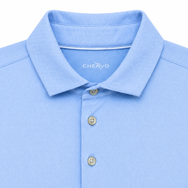 Chervo Men's ARTIGLIO Print Polo - SKY BLUE
