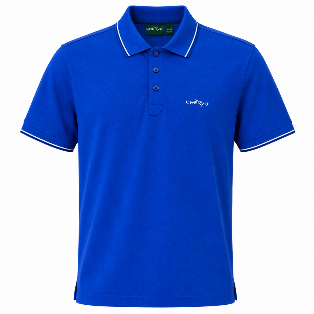 Chervo Men's AIRTON 2 Pique Polo - MONACO ROYAL BLUE