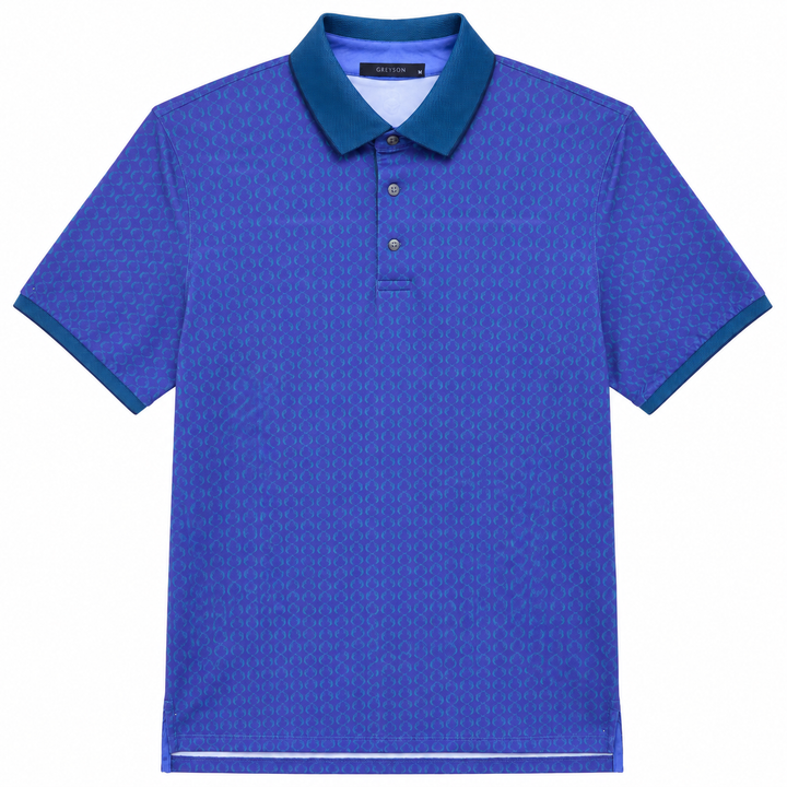 Greyson Men's PISTOLS Printed Polo - MARTIN EMERALD