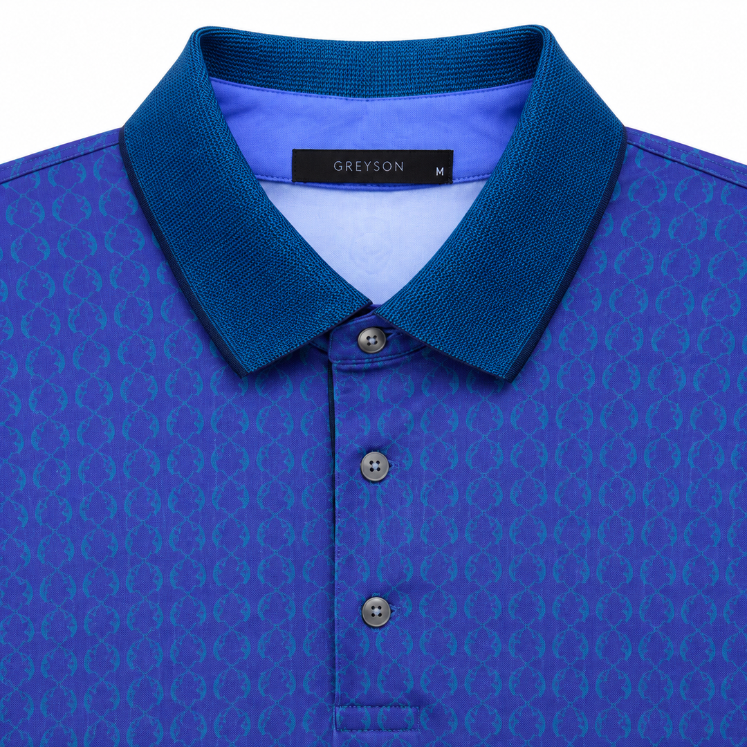 Greyson Men's PISTOLS Printed Polo - MARTIN EMERALD