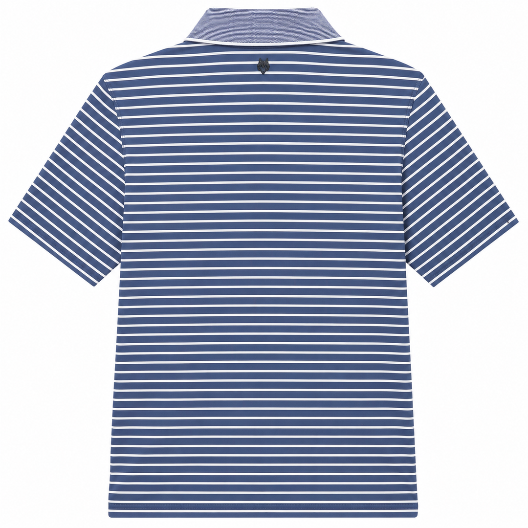 Greyson Men's CROW Stripe Polo - SHARK ARCTIC