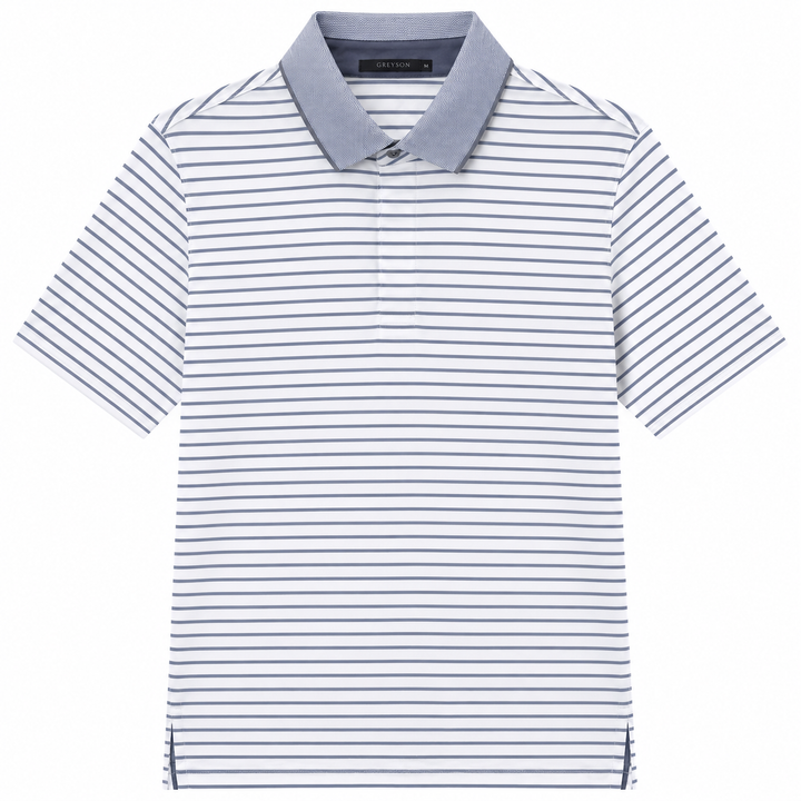 Greyson Men's CROW Stripe Polo - ARCTIC SPARROW