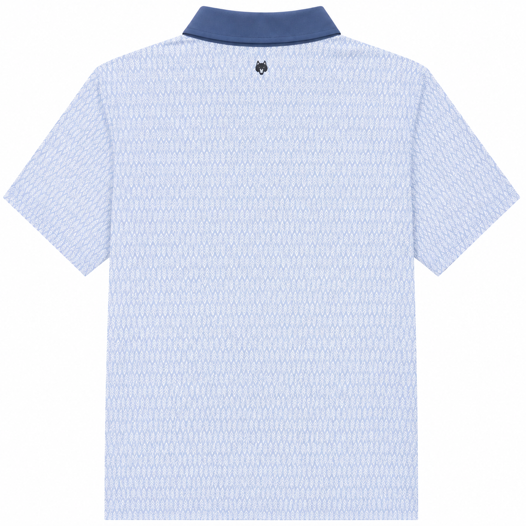 Greyson Men's SEE OF TREES  Printed Polo - MIST ARCTIC