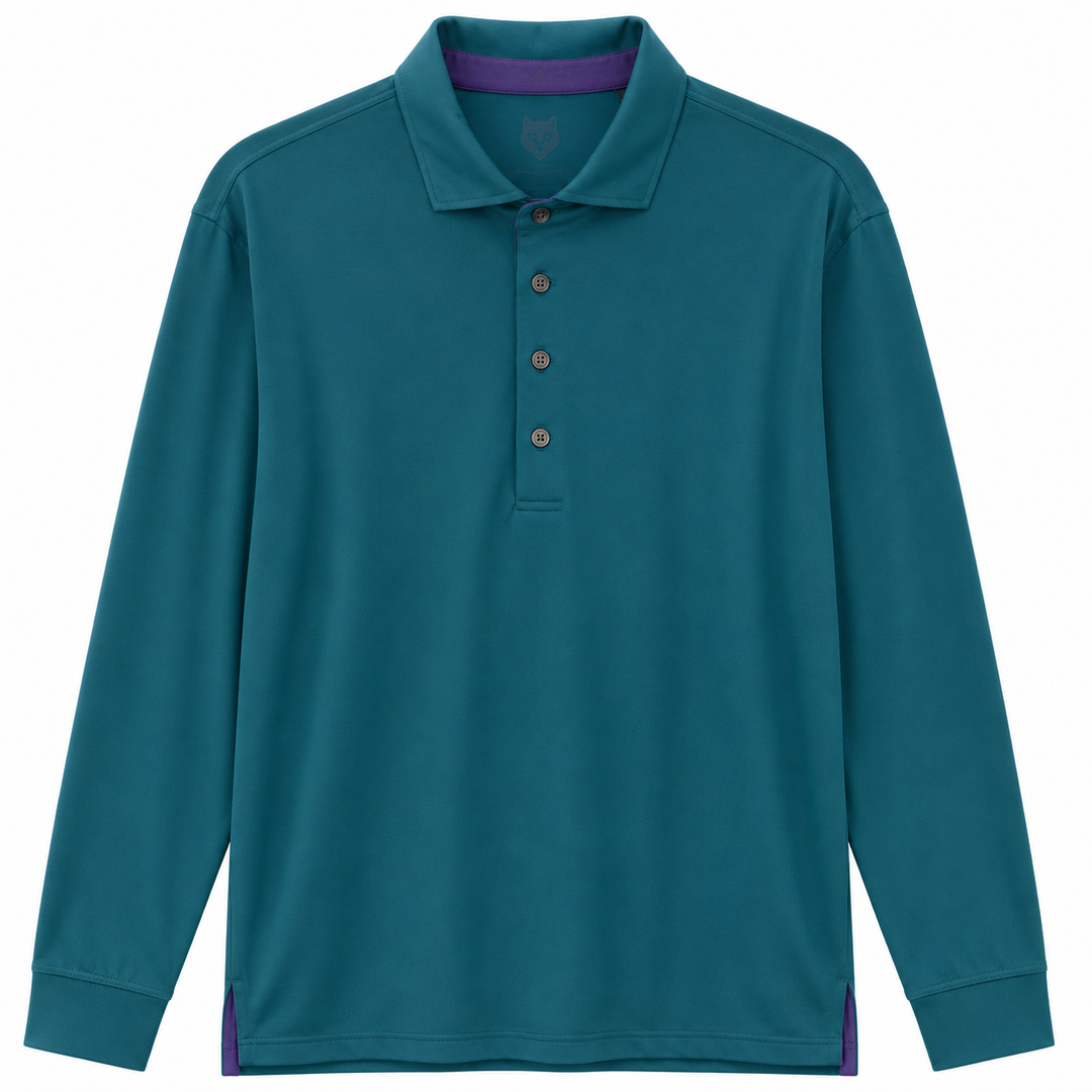 Greyson Men's KAYA Long Sleeve Polo - EMERALD