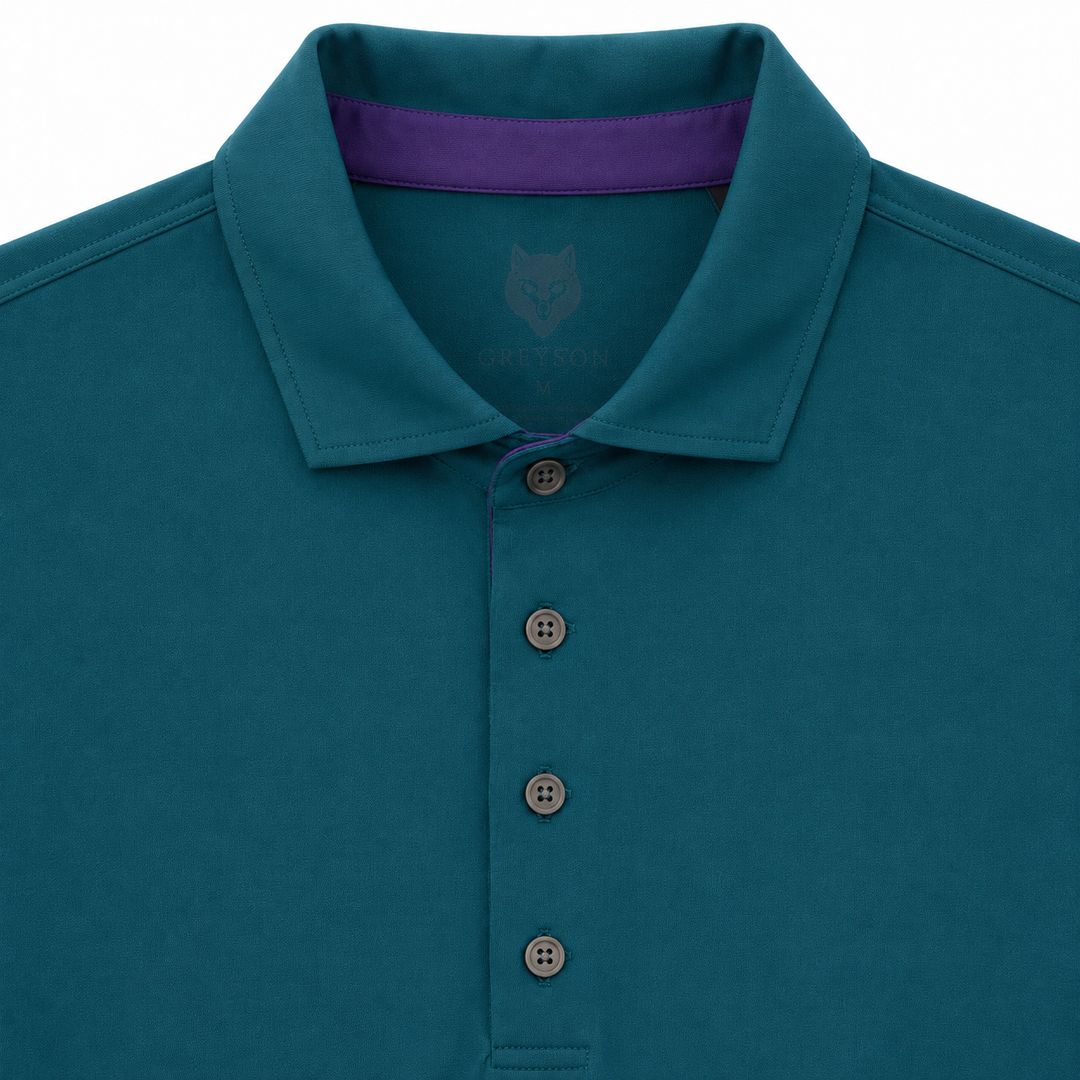 Greyson Men's KAYA Long Sleeve Polo - EMERALD