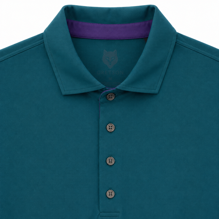 Greyson Men's KAYA Long Sleeve Polo - EMERALD