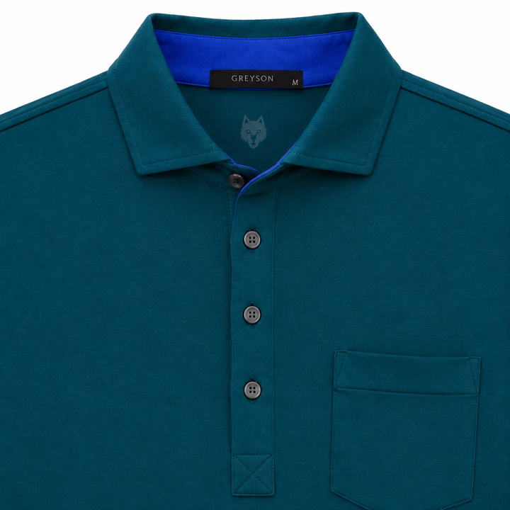 Greyson Men's APACHE 2  Polo - EMERALD