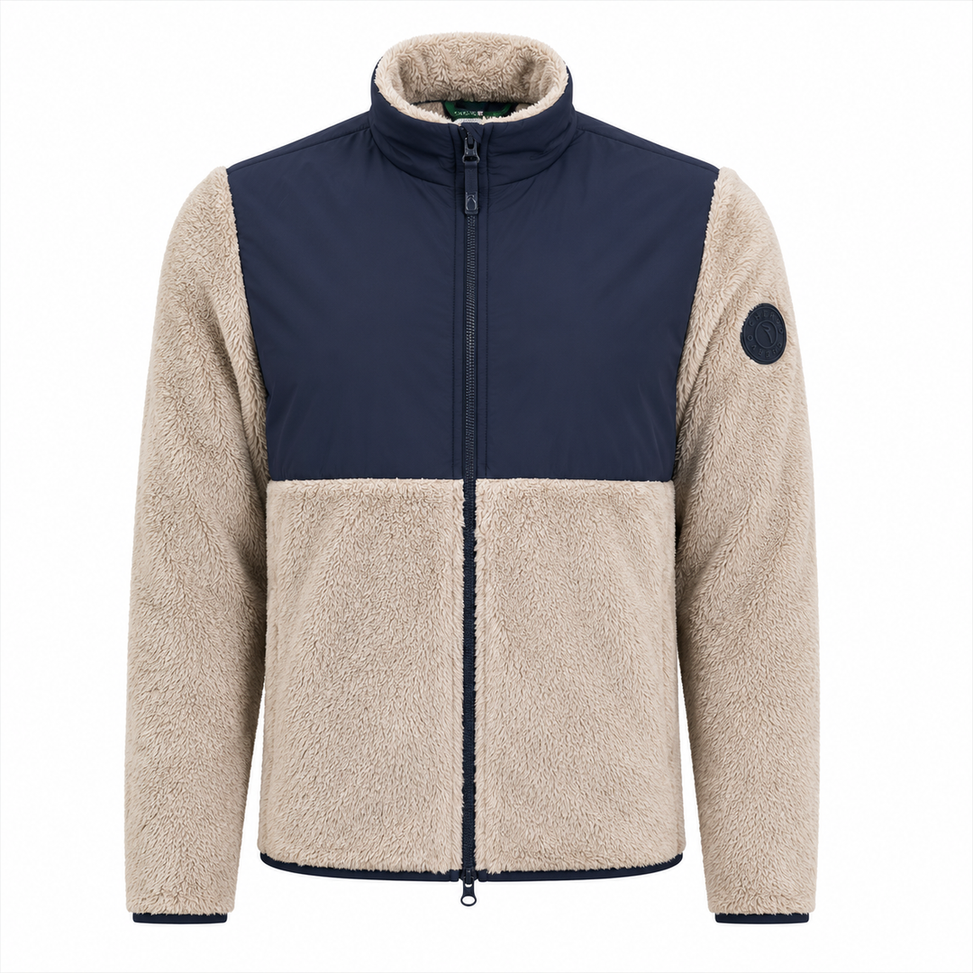 Chervo Men's POLDINO Pro-Therm® Sherpa Full-Zip Jacket - STONE / NAVY