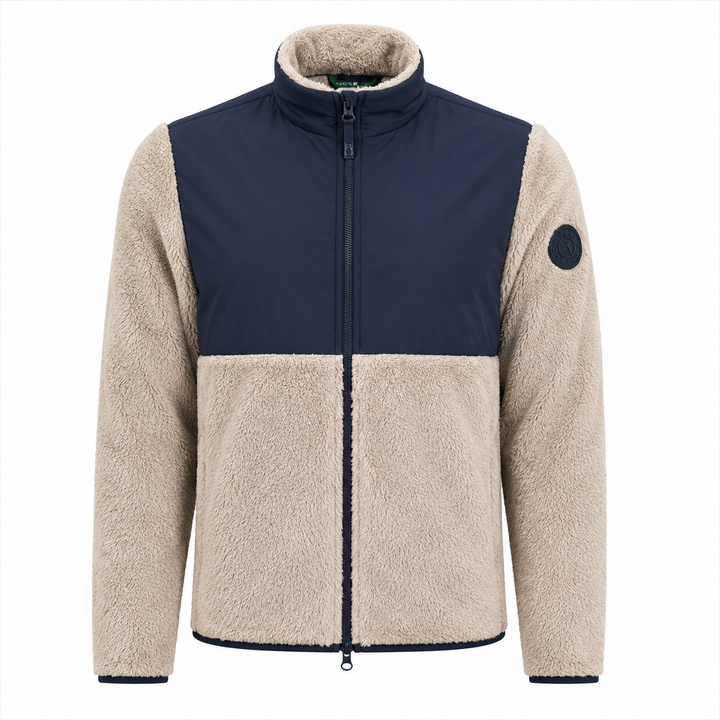 Chervo Men's POLDINO Pro-Therm® Sherpa Full-Zip Jacket - STONE / NAVY