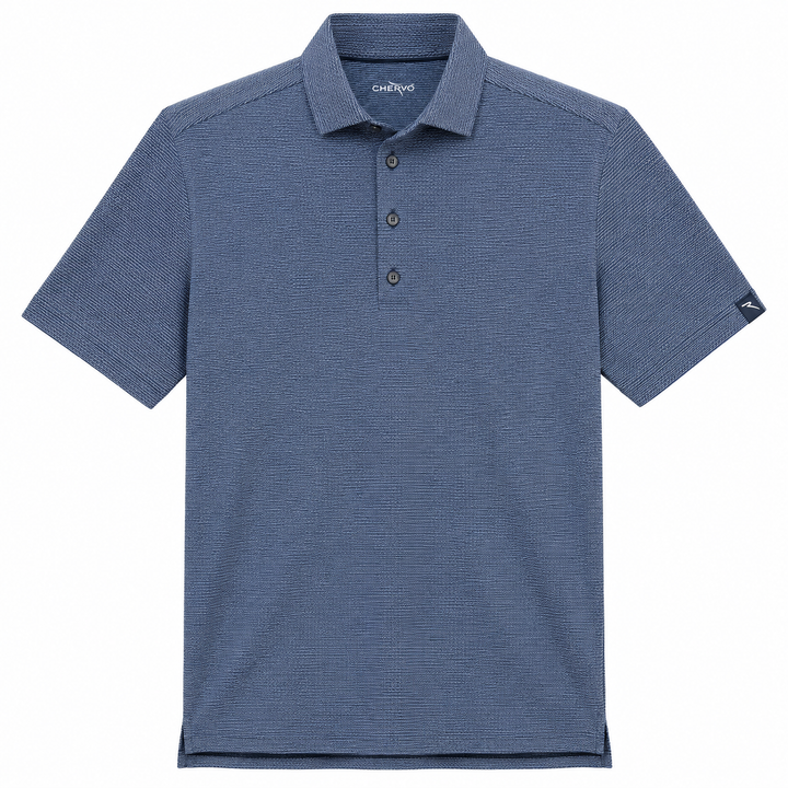Chervo Men's ALVEIO Geometric Print  Polo - NAVY /BLUE