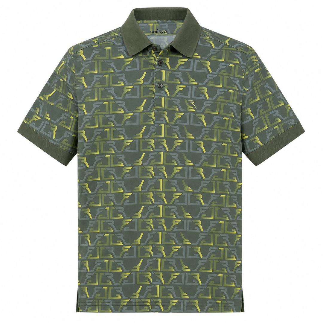 Chervo Men's ARSENAL Print  Polo - SICILIAN OLIVE