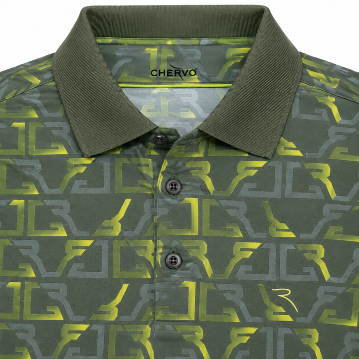 Chervo Men's ARSENAL Print  Polo - SICILIAN OLIVE