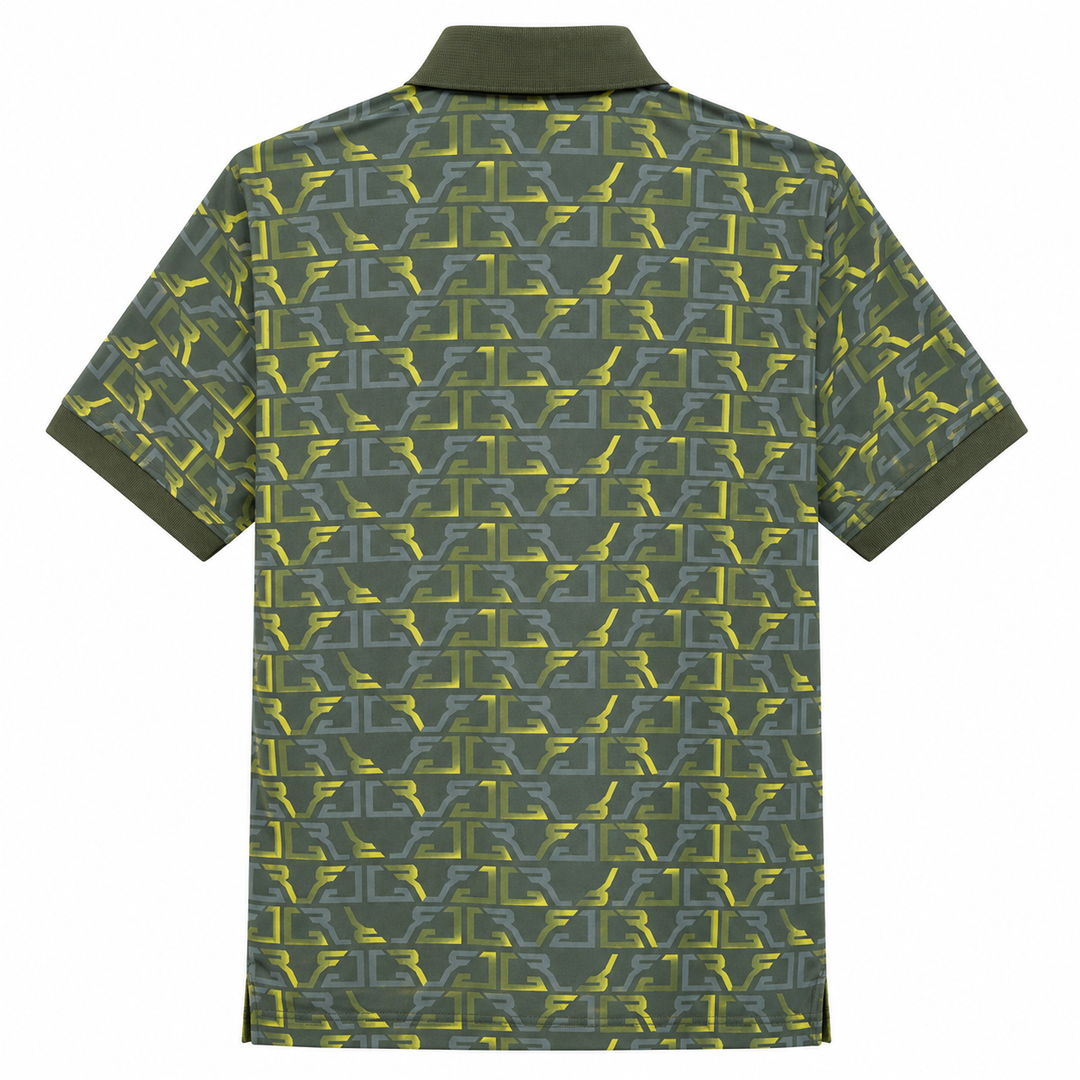 Chervo Men's ARSENAL Print  Polo - SICILIAN OLIVE