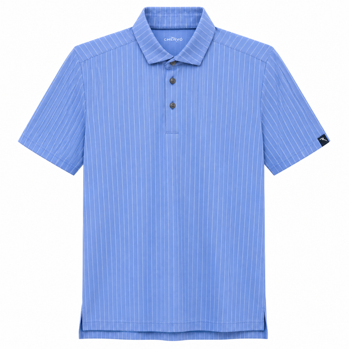 Chervo Men's ARTIGLIO Stripe  Polo - BLUE / WHITE