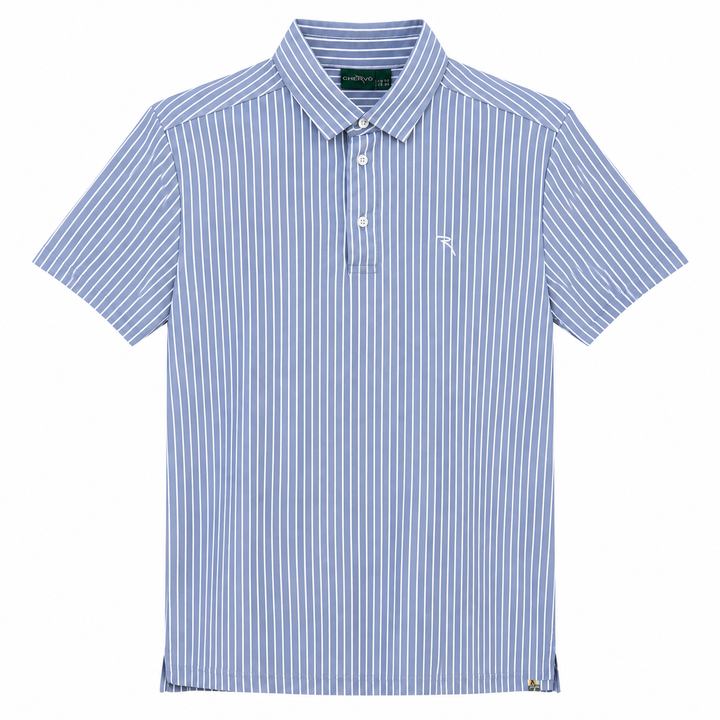 Chervo Men's AMOLLO Pique Stripe Polo - GREY / WHITE