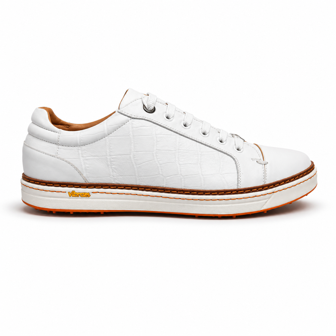ROYAL ALBATROSS Men's CROCO Golf Shoe - WHITE