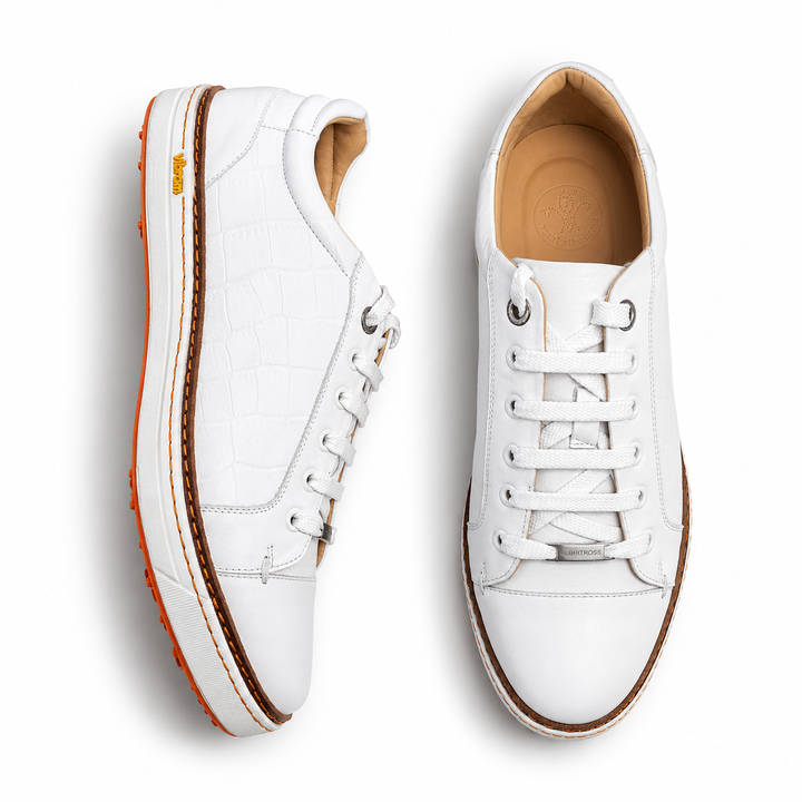 ROYAL ALBATROSS Men's CROCO Golf Shoe - WHITE