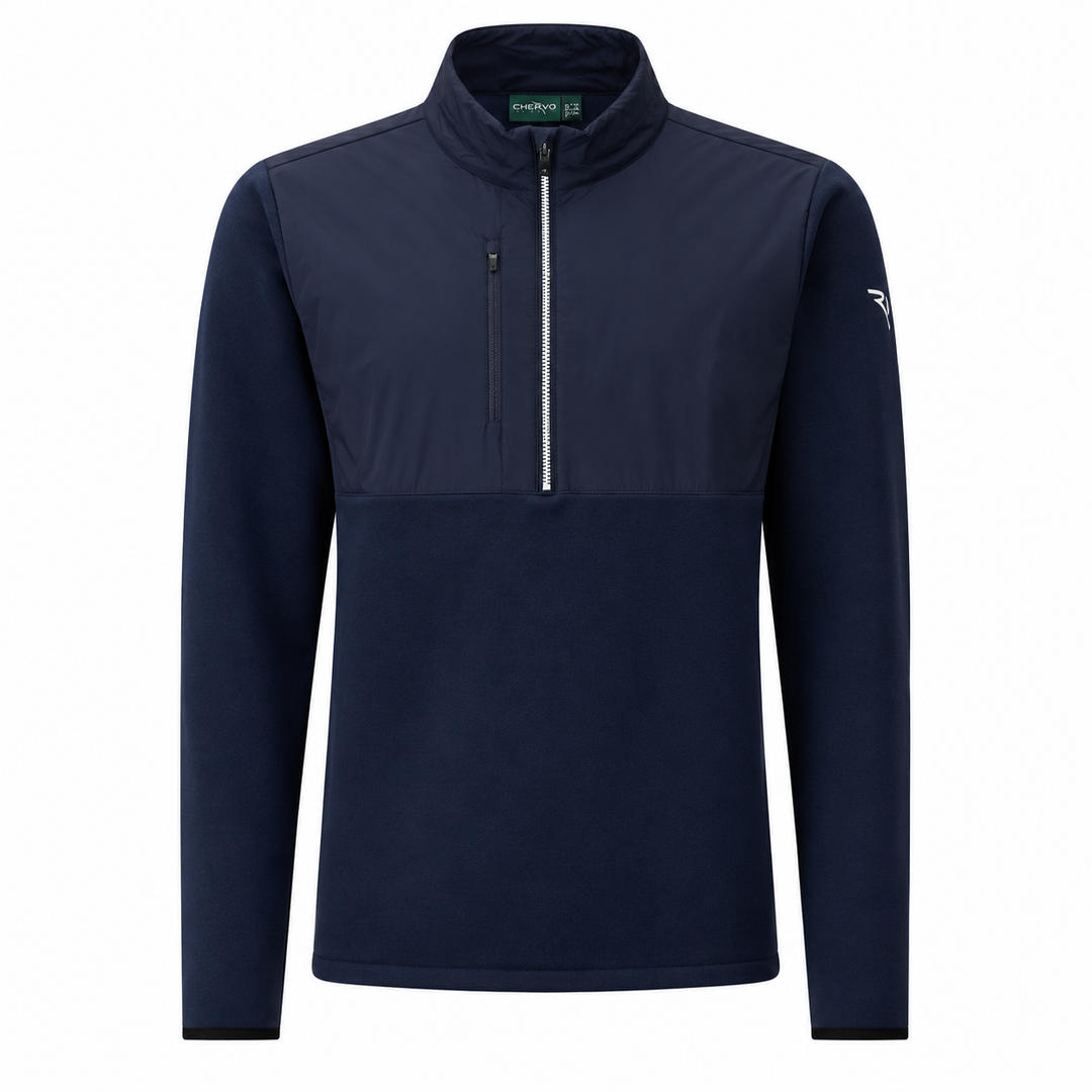 Chervo Men's PAPALEO Thermal 1/4 Zip Pullover - NAVY