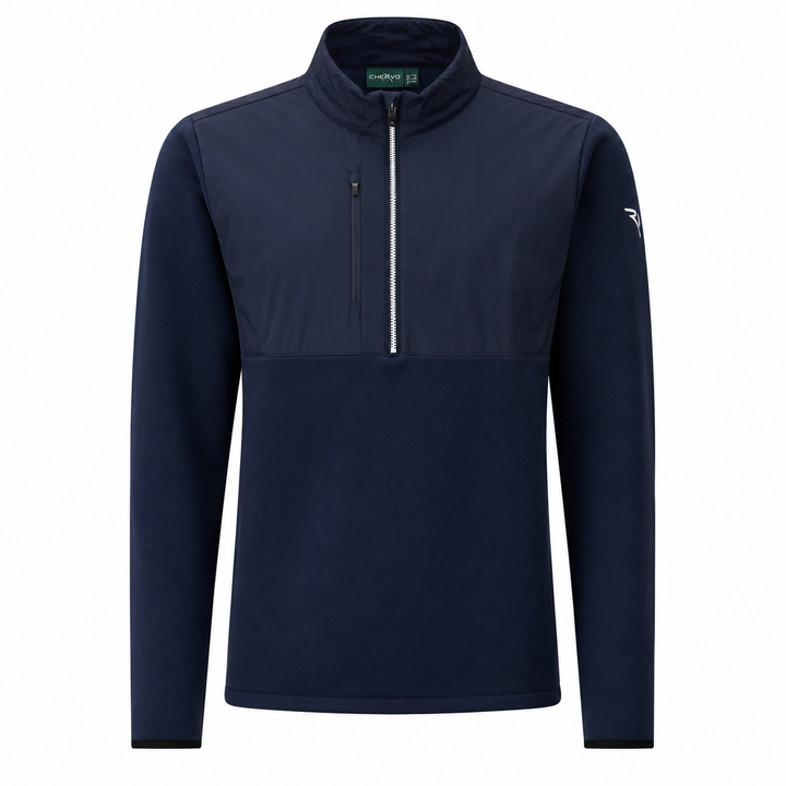 Chervo Men's PAPALEO Thermal 1/4 Zip Pullover - NAVY