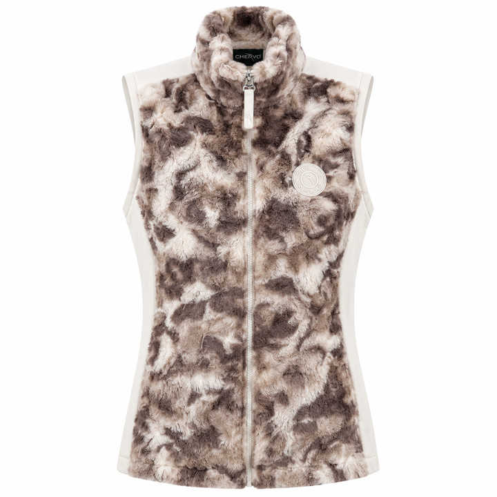 Chervò Women's  PRONOME PRO-THERM® Faux Fur Golf VEST - STONE