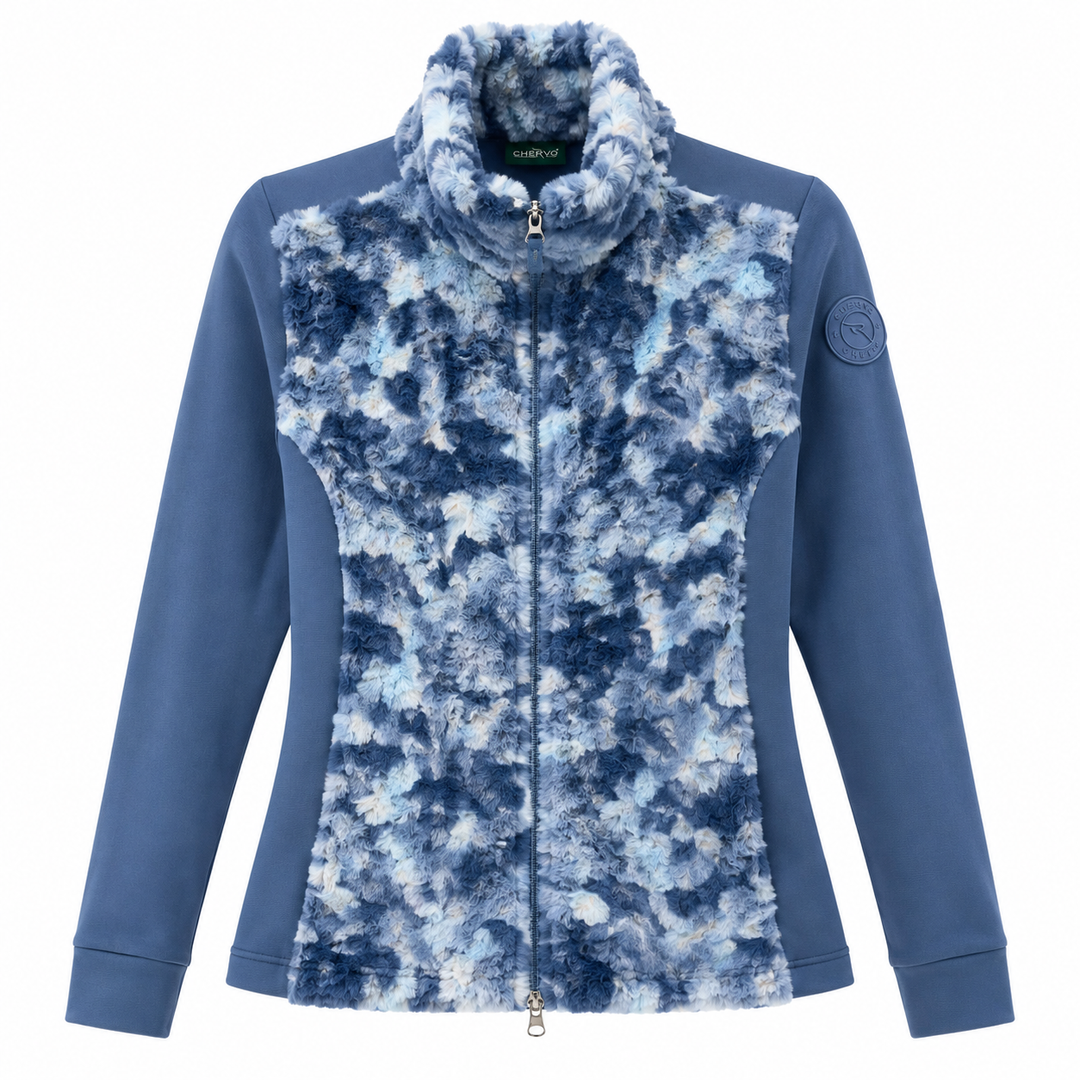 Chervò Women's  PIECE PRO-THERM® Faux Fur Golf Jacket - LIGHT BLUE