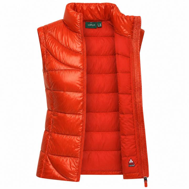 Chervò Women's ERNESTA PRO-THERM® Happy Goose® Down Insulated Golf Vest - RED