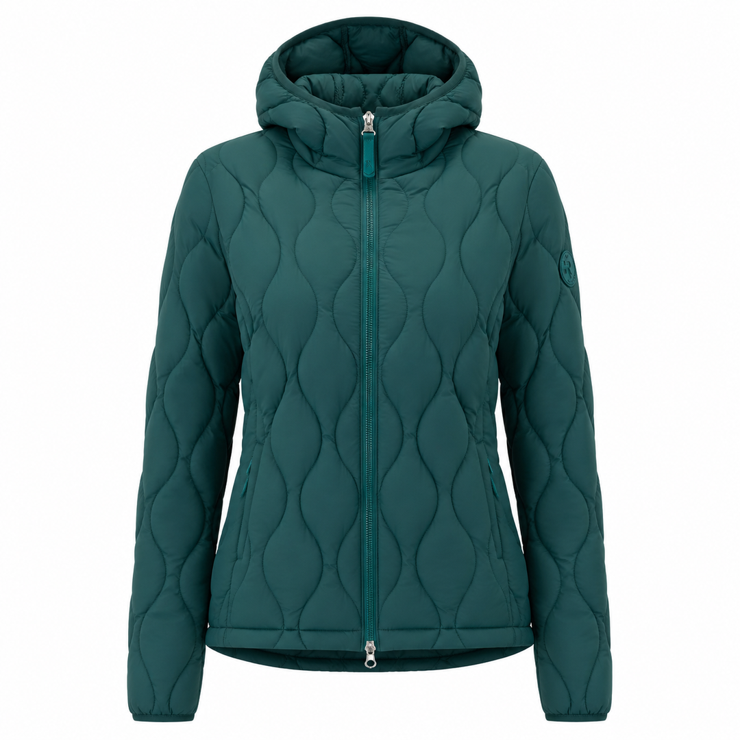 Chervò Women's MAJESTIC PRO-THERM® Hooded Quilted Golf Jacket - GREEN