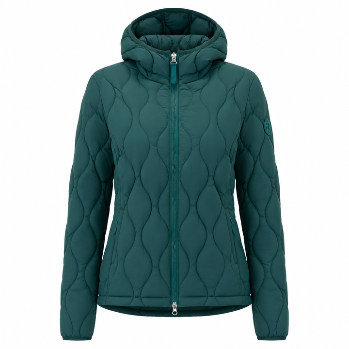 Chervò Women's MAJESTIC PRO-THERM® Hooded Quilted Golf Jacket - GREEN
