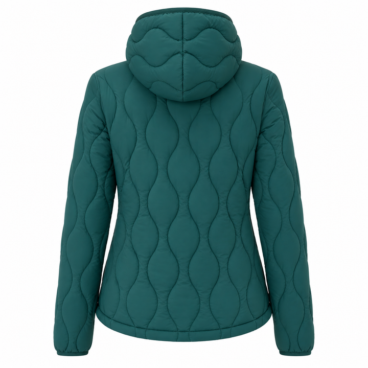 Chervò Women's MAJESTIC PRO-THERM® Hooded Quilted Golf Jacket - GREEN